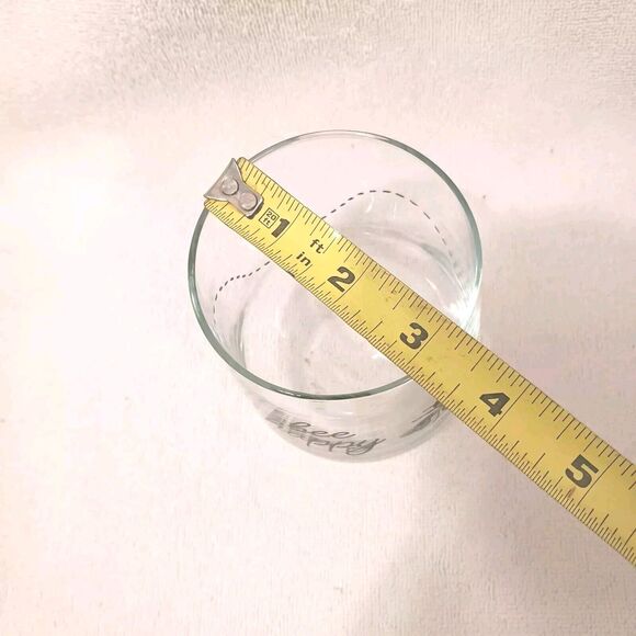 Libbey Royal Norfolk Greenbrier Glass Bumble Bee Happy Stemless Wine Replacement - Picture 7 of 10